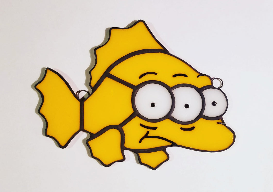 Three Eyed Fish Stained Glass Suncatcher preorder