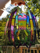 Load image into Gallery viewer, Mothman Stained Glass Suncatcher preorder

